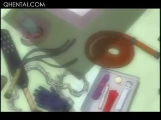 Hentai babeh cunt toyed hard with alat vibrator and hot candles