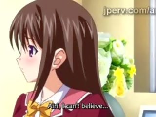 Tenger anime schoolmeisje pumped door mothers vriendje
