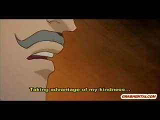 Kasambahay anime nahuli at binubutasan sa pamamagitan ng halimaw
