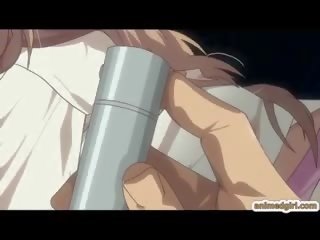 Prsnaté anime vysokoškolská študentka brutally jebanie