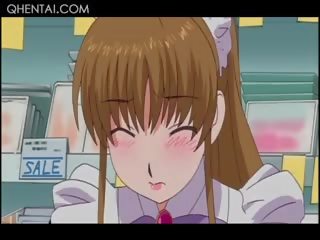 Hentai Teen Maid Eating Cock And Getting Dripping Cunt Toyed
