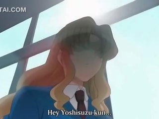 Anime szkoła grupowe z niewinny nastolatka dziewczyna