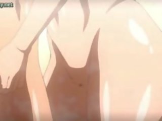 Krūtainas anime lesbietes kopēts zīmējums