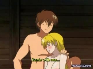 Magicl hentai animen killen spanks en blondin flicka djupt