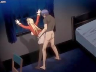 Anime Blonde Gets Boobs Fucked