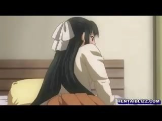 Sexy hentai chica consigue dedos sexo