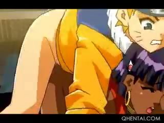 Afro hentai babeh in huge susu takes jago jero from behind