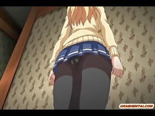 Prsnaté anime vysokoškolská študentka anál fucked