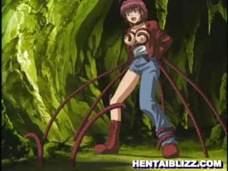 Manga dievča prichytené a sexuálne útok podľa tentacles
