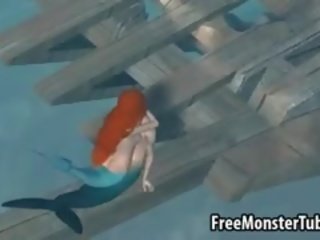 3D Little Mermaid Babe Ariel Gets Fucked Hard