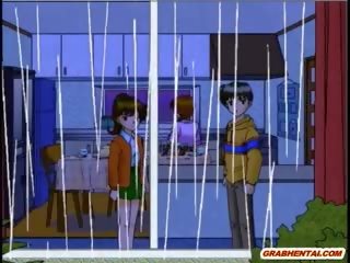 Uly emjekli anime self droçit etmek in the duş