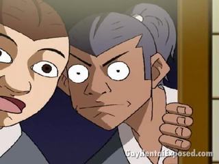 Kýčovitý anime homosexuál mající a špinavý samurai fantazie